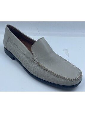 Sandro Moscoloni Capri Ice Men's Shoes Size 9 Gray Leather Moc Toe Loafers